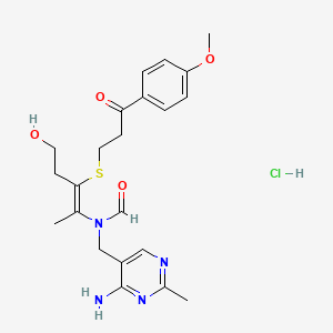 molecular formula C22H29ClN4O4S B1229413 S-(beta-p-Methoxypropiophenone)thiamine CAS No. 42207-95-4