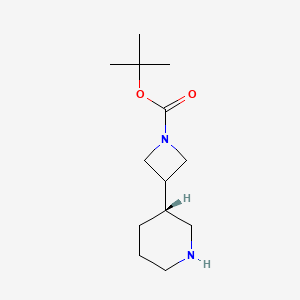 molecular formula C13H24N2O2 B12294145 tert-Butyl (R)-3-(piperidin-3-yl)azetidine-1-carboxylate 