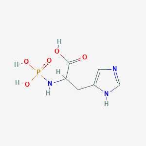 molecular formula C6H10N3O5P B12294181 3-(1H-imidazol-5-yl)-2-(phosphonoamino)propanoic acid 
