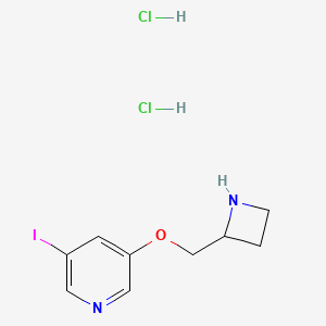 molecular formula C9H13Cl2IN2O B12294193 3-(azetidin-2-ylmethoxy)-5-iodopyridine;dihydrochloride 