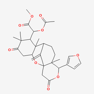 molecular formula C29H36O9 B12294264 Methyl acetoxyangolensate 