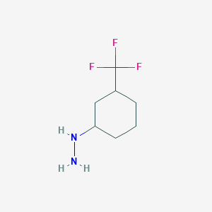 molecular formula C7H13F3N2 B12294318 1-(3-(Trifluoromethyl)cyclohexyl)hydrazine 