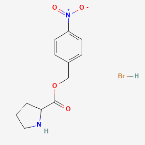 molecular formula C12H15BrN2O4 B12294346 (4-Nitrophenyl)methyl pyrrolidine-2-carboxylate;hydrobromide 