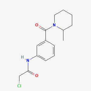 molecular formula C15H19ClN2O2 B12294356 2-chloro-N-(3-(2-methylpiperidine-1-carbonyl)phenyl)acetamide 
