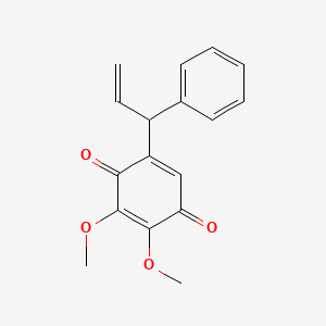 molecular formula C17H16O4 B12294359 2,5-Cyclohexadiene-1,4-dione, 2,3-dimethoxy-5-(1-phenyl-2-propenyl)- CAS No. 41043-20-3