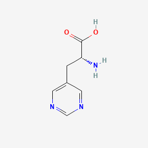 molecular formula C7H9N3O2 B12294386 (2R)-2-amino-3-(pyrimidin-5-yl)propanoic acid 