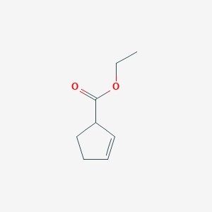 molecular formula C8H12O2 B12294416 Ethyl cyclopent-2-enecarboxylate CAS No. 5809-02-9