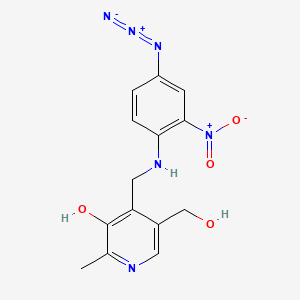molecular formula C14H14N6O4 B1229447 N-4-Azido-2-nitrophenylpyridoxyl-5-phosphate CAS No. 95973-32-3