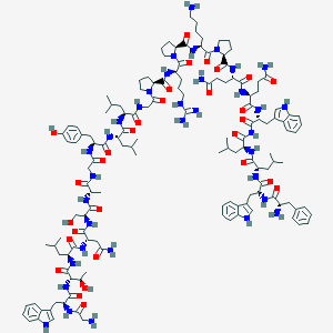 molecular formula C138H199N35O30 B122945 Galanin (1-13)-spantide amide CAS No. 143868-20-6