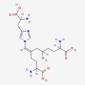 molecular formula C18H29N5O7 B1229450 Hydroxyaldol-histidine CAS No. 57944-40-8