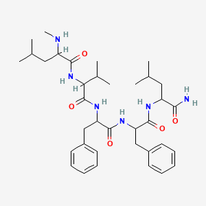 molecular formula C36H54N6O5 B12294551 N-Methyl-D-leucyl-D-valyl-D-phenylalanyl-D-phenylalanyl-D-LeucinaMide 