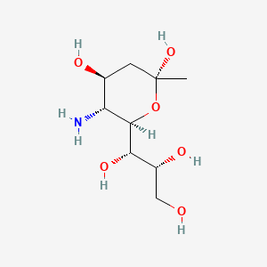molecular formula C9H19NO6 B12294576 (1S,2R)-1-[(2R,3R,4S,6R)-3-amino-4,6-dihydroxy-6-methyl-oxan-2-yl]propane-1,2,3-triol 