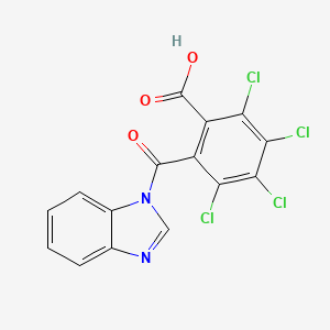 molecular formula C15H6Cl4N2O3 B12294585 Benzoic acid, 2-(1H-benzimidazol-1-ylcarbonyl)-3,4,5,6-tetrachloro- CAS No. 68391-26-4