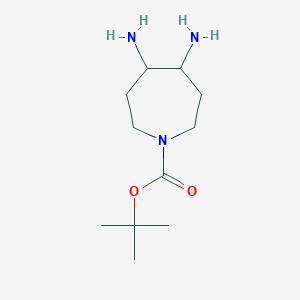 molecular formula C11H23N3O2 B12294592 tert-Butyl 4,5-diaminoazepane-1-carboxylate 