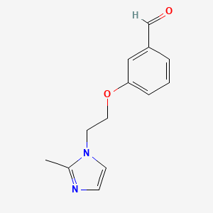 molecular formula C13H14N2O2 B12294604 3-(2-(2-methyl-1H-imidazol-1-yl)ethoxy)benzaldehyde 