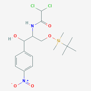 molecular formula C17H26Cl2N2O5Si B12294638 N-[3-[tert-butyl(dimethyl)silyl]oxy-1-hydroxy-1-(4-nitrophenyl)propan-2-yl]-2,2-dichloroacetamide 