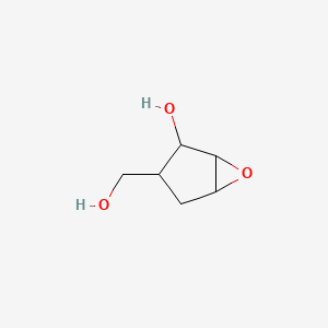 molecular formula C6H10O3 B12294662 3-(Hydroxymethyl)-6-oxabicyclo[3.1.0]hexan-2-ol 