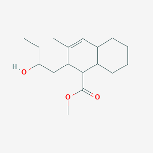 molecular formula C17H28O3 B12294667 methyl 2-(2-hydroxybutyl)-3-methyl-1,2,4a,5,6,7,8,8a-octahydronaphthalene-1-carboxylate 
