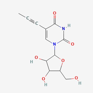 molecular formula C12H14N2O6 B12294683 1-Pentofuranosyl-5-(prop-1-yn-1-yl)pyrimidine-2,4(1H,3H)-dione 