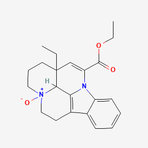 molecular formula C22H26N2O3 B12294684 Ethyl 15-ethyl-11-oxido-1-aza-11-azoniapentacyclo[9.6.2.02,7.08,18.015,19]nonadeca-2,4,6,8(18),16-pentaene-17-carboxylate 