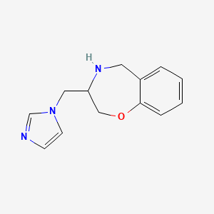 molecular formula C13H15N3O B12294708 3-((1H-imidazol-1-yl)methyl)-2,3,4,5-tetrahydrobenzo[f][1,4]oxazepine 