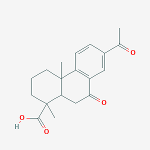 molecular formula C19H22O4 B12294756 (1R,4aS,10aR)-7-Acetyl-1,2,3,4,4a,9,10,10a-octahydro-1,4a-dimethyl-9-oxo-1-phenanthrenecarboxylic acid 