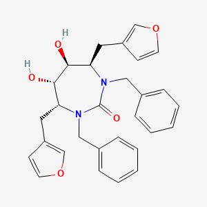 molecular formula C29H30N2O5 B12294796 (4R,5S,6S,7R)-1,3-dibenzyl-4,7-bis(furan-3-ylmethyl)-5,6-dihydroxy-1,3-diazepan-2-one 