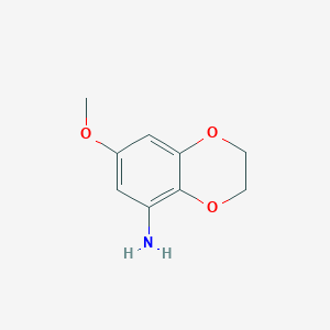 molecular formula C9H11NO3 B12294815 7-Methoxy-2,3-dihydrobenzo[b][1,4]dioxin-5-amine 