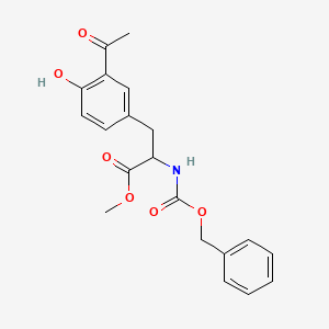 molecular formula C20H21NO6 B12294822 Methyl (S)-3-(3-acetyl-4-hydroxyphenyl)-2-(((benzyloxy)carbonyl)amino)propanoate 