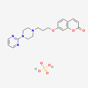 molecular formula C20H24N4O7S B12294846 2H-1-Benzopyran-2-one,7-[3-[4-(2-pyrimidinyl)-1-piperazinyl]propoxy]- 