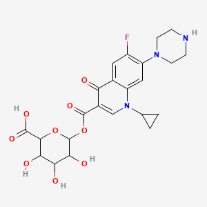 molecular formula C23H26FN3O9 B12294850 Ciprofloxacin beta-D-glucuronide 