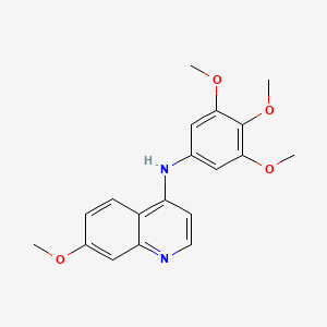 molecular formula C19H20N2O4 B12294895 7-methoxy-N-(3,4,5-trimethoxyphenyl)quinolin-4-amine 