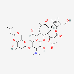 molecular formula C45H73NO15 B12294914 [6-[6-[[(11Z,13Z)-4-acetyloxy-16-ethyl-15-(hydroxymethyl)-5,9,13-trimethyl-2,10-dioxo-7-(2-oxoethyl)-1-oxacyclohexadeca-11,13-dien-6-yl]oxy]-4-(dimethylamino)-5-hydroxy-2-methyloxan-3-yl]oxy-4-hydroxy-2,4-dimethyloxan-3-yl] 3-methylbutanoate 