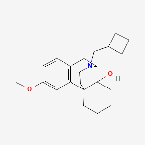molecular formula C22H31NO2 B12294940 Morphinan, 14-hydroxy-3-methoxy-17-cyclobutylmethyl- 