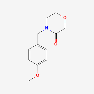 molecular formula C12H15NO3 B12294966 4-[(4-Methoxyphenyl)methyl]morpholin-3-one CAS No. 570398-19-5