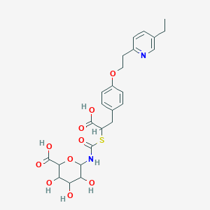 molecular formula C25H30N2O10S B12294992 Pioglitazone thiazolidinedione ring-opened N-beta-D-glucuronide 