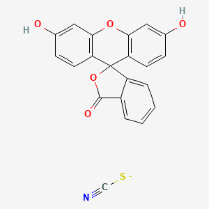 molecular formula C21H12NO5S- B12295025 3',6'-Dihydroxyspiro[2-benzofuran-3,9'-xanthene]-1-one;thiocyanate 