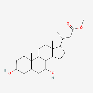 molecular formula C24H40O4 B12295074 (3alpha,5beta,7beta)-3,7-Dihydroxy-24-norcholan-23-oic Acid Methyl Ester 