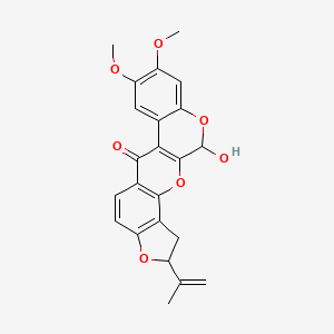 molecular formula C23H20O7 B12295077 Amorpholone CAS No. 57103-58-9