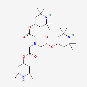 molecular formula C33H60N4O6 B12295119 Glycine, N,N-bis[2-oxo-2-[(2,2,6,6-tetramethyl-4-piperidinyl)oxy]ethyl]-, 2,2,6,6-tetramethyl-4-piperidinyl ester CAS No. 64022-57-7
