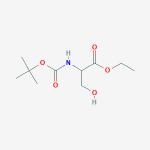 molecular formula C10H19NO5 B12295126 Ethyl 2-((tert-butoxycarbonyl)amino)-3-hydroxypropanoate 