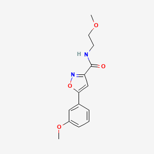 molecular formula C14H16N2O4 B1229514 N-(2-methoxyethyl)-5-(3-methoxyphenyl)-3-isoxazolecarboxamide 