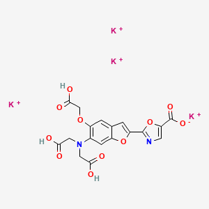 molecular formula C18H13K4N2O11+3 B12295144 tetrapotassium;2-[6-[bis(carboxymethyl)amino]-5-(carboxymethoxy)-1-benzofuran-2-yl]-1,3-oxazole-5-carboxylate 