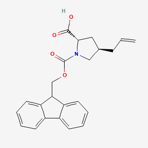 molecular formula C23H23NO4 B12295155 (2S,4R)-1-(((9H-Fluoren-9-yl)methoxy)carbonyl)-4-allylpyrrolidine-2-carboxylic acid 