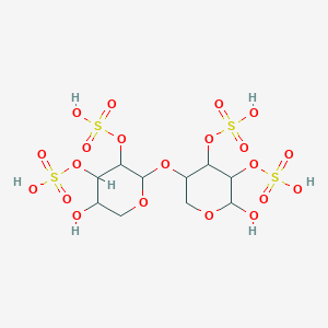 molecular formula C10H18O21S4 B12295163 [2-Hydroxy-5-(5-hydroxy-3,4-disulfooxyoxan-2-yl)oxy-3-sulfooxyoxan-4-yl] hydrogen sulfate 