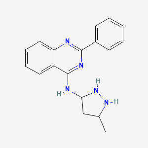 molecular formula C18H19N5 B12295172 N-(5-methylpyrazolidin-3-yl)-2-phenylquinazolin-4-amine 