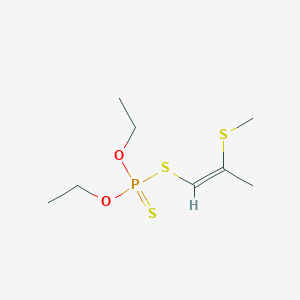 molecular formula C8H17O2PS3 B12295182 O,O-Diethyl S-(2-(methylthio)-1-propenyl) phosphorodithioate CAS No. 31333-64-9