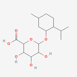 molecular formula C16H28O7 B12295187 3,4,5-Trihydroxy-6-(5-methyl-2-propan-2-ylcyclohexyl)oxyoxane-2-carboxylic acid 