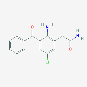 molecular formula C15H13ClN2O2 B122952 2-Amino-3-benzoyl-5-chlorobenzeneacetamide CAS No. 78281-71-7