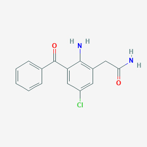 molecular formula C15H13ClN2O2 B122952 2-氨基-3-苯甲酰基-5-氯苯基乙酰胺 CAS No. 78281-71-7